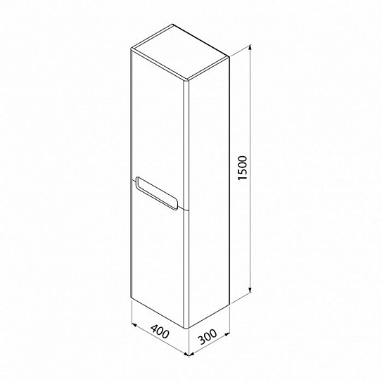 Шкаф пенал в ванную 40 см IDDIS Edifice EDI40W0i98