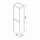 Шкаф пенал в ванную 40 см IDDIS Edifice EDI40W0i98