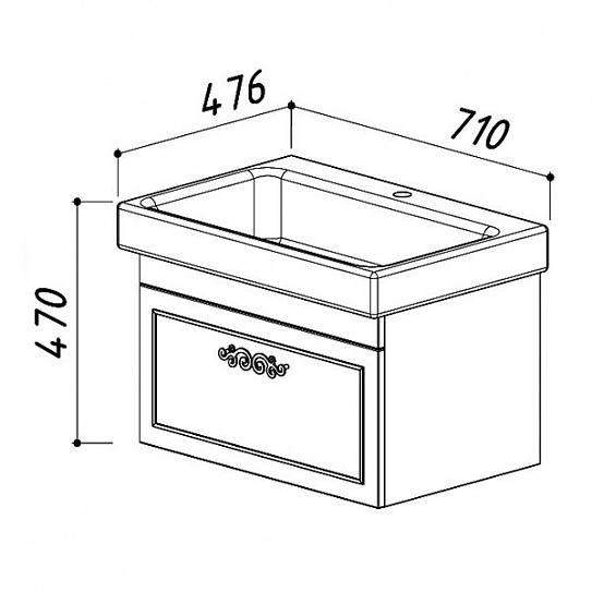 Раковина Opadiris Dreja Q700