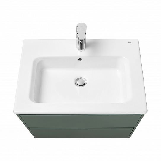 Тумба с раковиной Roca Ona 600 A857613513 2 ящика,зеленый матовый