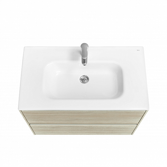Тумба с раковиной Roca Ona 80 2 ящика A857630512, светлый дуб