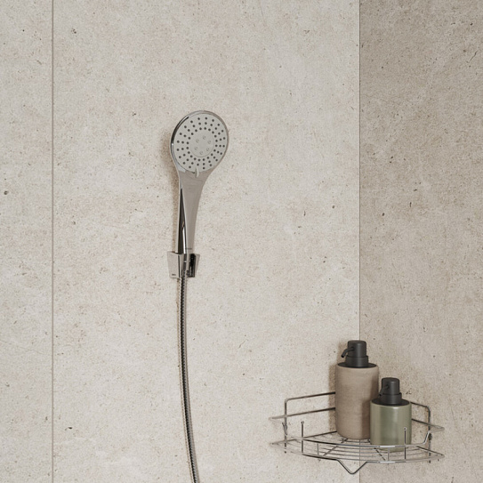 Душевой комплект Milardo Essential 3 в 1 (лейка, шланг, держатель) 3303F10M16