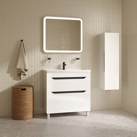 Тумба с умывальником, напольная, 80 см, белый, Iddis Ray, RAY80WFi95K подходит умыв. 4078000i28