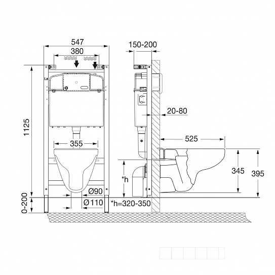 Комплект инсталляция с подвесным унитазом Roca Victoria Pack 893105010 с сиденьем микролифт