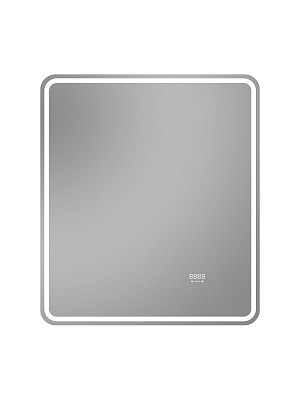 Зеркало в ванную 70х80 Аврора Люкс Monterey (подсветка, термообогрев, часы, сенсор на взмах)