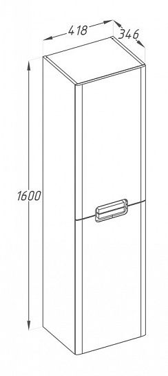Пенал Smile Гранда цвет белый левый