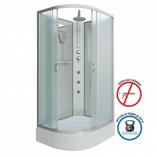 Душевая кабина 100х90х210 Niagara Classic NG-33094-14RBKTG поддон 26см стекло матовое