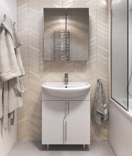 Зеркальный шкаф в ванную 55 см Vigo Grand 550 zsh.GRA.55