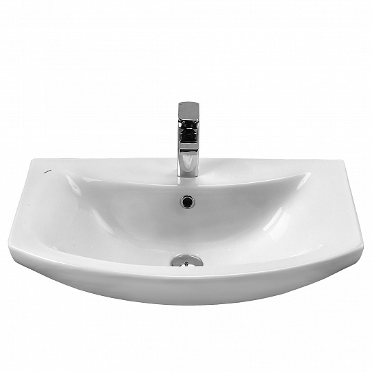 Тумба с раковиной Aquaton Бекка PRO 70 белый, дуб сомерсет 1A208701BAC20