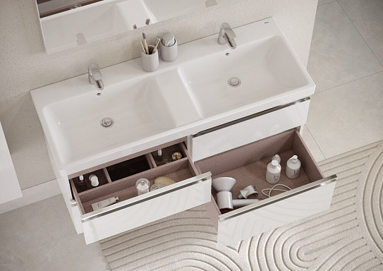 Раковина подвесная Roca The Gap 120х46, подвесная, 2 чаши A3270YS000