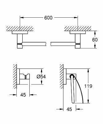 Аксессуары GROHE ESSENTIALS 40775001