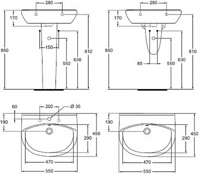 Раковина Vidima Стиль 55х43 (BOX)