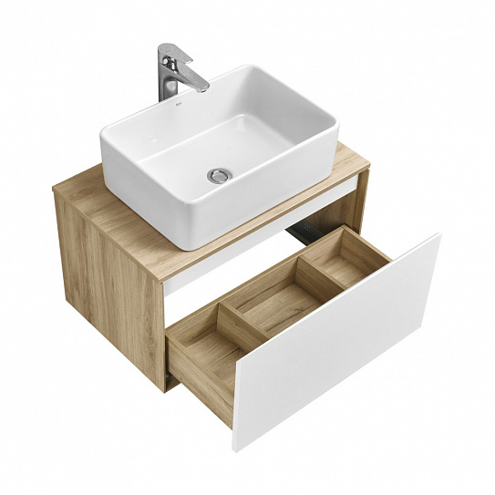 Тумба под раковину Aquaton Либерти 70 дуб эльвезия белый глянец 1A279801LYC70