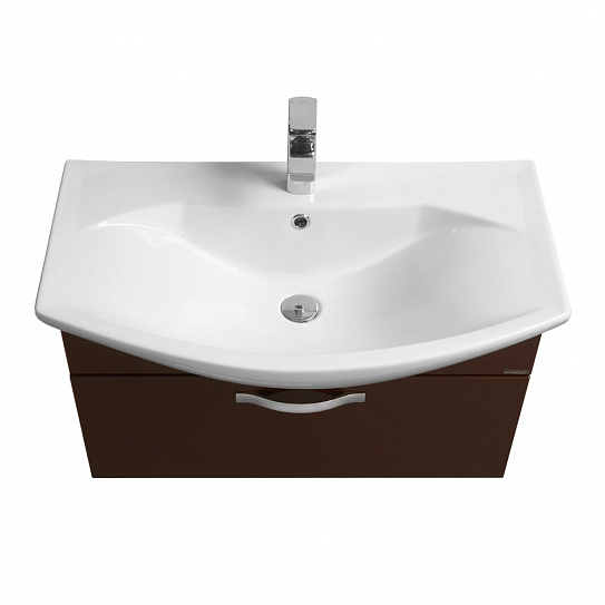 Тумба без раковины подвесная Акватон Ария 80 тёмно-коричневая 1A141701AA430