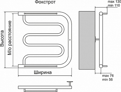 Полотенцесушитель водяной Terminus Фокстрот  400*632