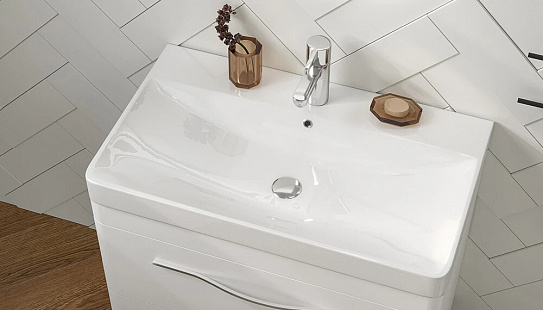 Раковина керамическая Velvex 80см, модель 9595(80)