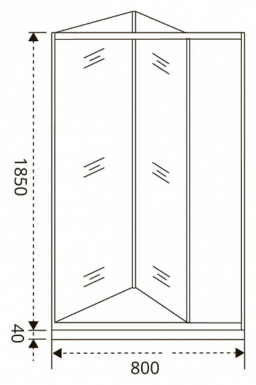Душевое ограждение Good Door Infinity SD-80-G-CH
