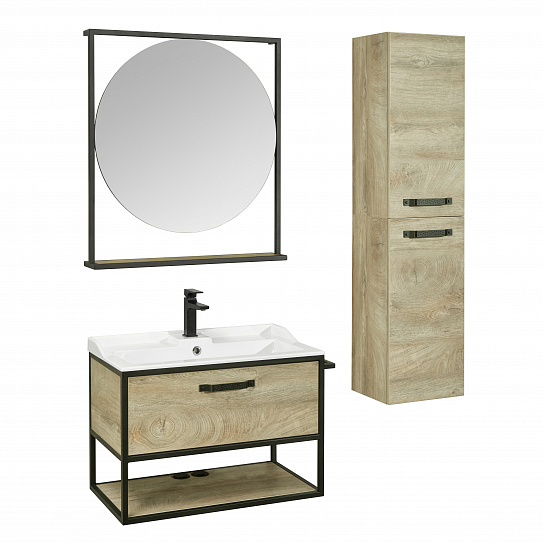 Тумба под накладную раковину Aquaton Лофт Фабрик 80 дуб эндгрейн 1A242401LTDU0