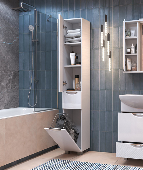 Шкаф пенал в ванную 30 см  Vigo Callao 300 pn.CAL.30