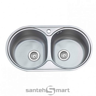 Мойка Ledeme L67944B 790*550*180 декор двойная