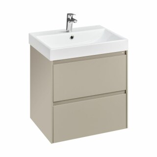 Тумба под раковину Roca Ona 600 бежево-серый матовый 2 ящика A857613510