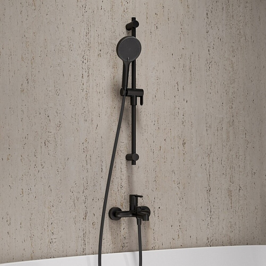 Лейка для душа, черный матовый, Iddis Aiger, AIG4FB0i18