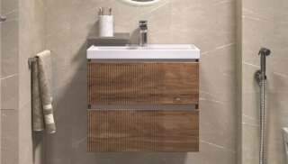 Тумба навесная под раковину Mondi 600-0-2 Velvex Madera Classica Slim