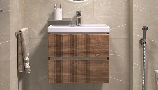 Тумба навесная под раковину Mondi 600-0-2 Velvex Madera Classica Slim