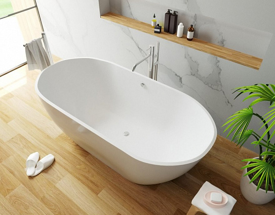 Ванна отдельностоящая 168х79 Эстет Майами литьевой мрамор