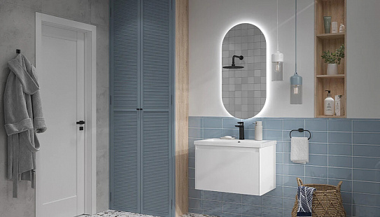 Тумба под раковину Klaufs 700-0-1 (Como) навесная белый Velvex