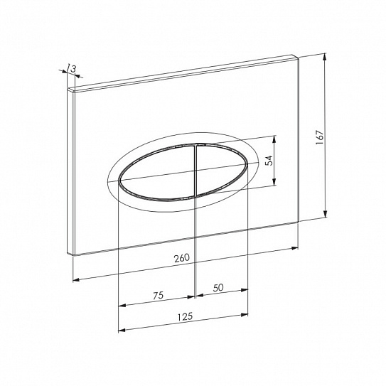 Клавиша смыва D&K Rhein.Marx DB1399025, черный, для инсталл DI8055119