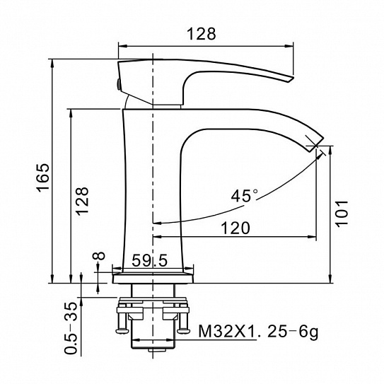 Cмеситель для раковины золото Gappo G1007-3
