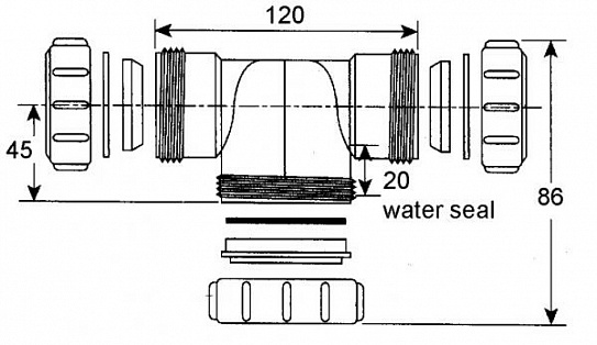 Сифон для душевого поддона McAlpine вых 40мм TRSH10