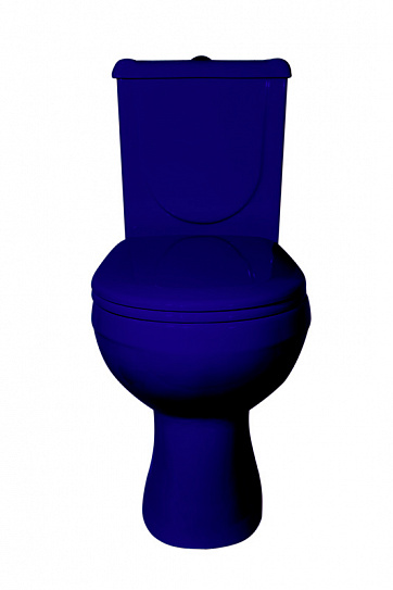Унитаз-компакт Оскольская керамика "Ирида-Антивсплеск", синий