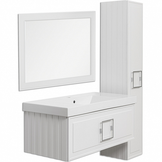 Зеркало с подсветкой La Fenice Cubo Bianca 80х60, белое FNC-02-CUB-B-80-60