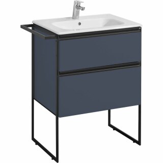 Тумба под раковину Roca Domi 60 2 ящика синий матовый ZRU9307867