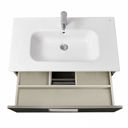 Тумба под раковину Roca Victoria 80 городской дуб 2 ящика A857470402