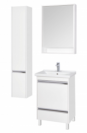 Шкаф-зеркало Акватон Капри 60 белый глянец 1A230302KP010