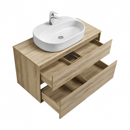 Тумба под раковину Aquaton Либерти 100 дуб эльвезия 1A279601LYC70 (под рак. Элина 100)