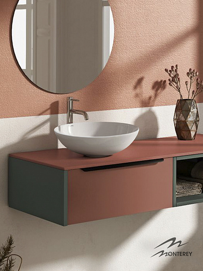 Раковина накладная 40 см круглая MONTEREY ZT-8022D (40х40) фарфор