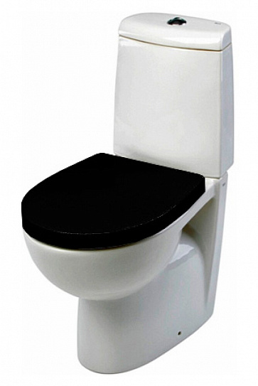 Сиденье Roca Victoria Nord микролифт черное+белое ZRU9302627 петли хром