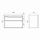 Тумба напольная MIRSANT Flat 100/2 (раковина Astra 100,Line 100) (рак. 268528, 268529 в комплект не входит)