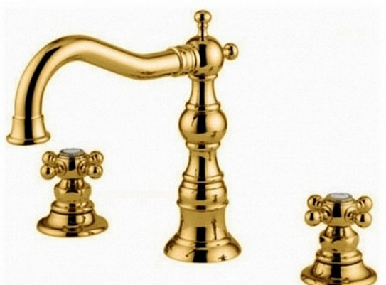Смеситель для раковины золото на 3 отверстия Migliore Arcadia BN.ARC-8312