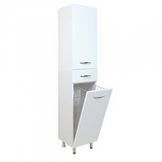 Шкаф пенал в ванную 40 см Onika Модерн с корзиной правый 404010