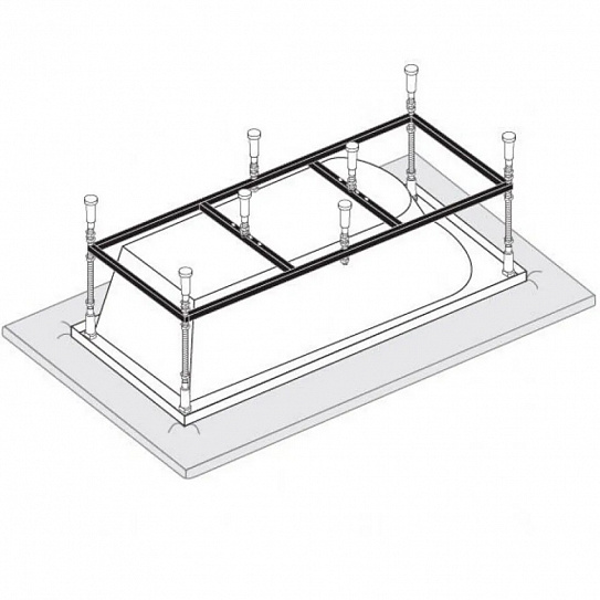 Каркас к прямоугольным ваннам 165х70 VAGNERPLAST VPK16570