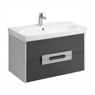 Тумба под раковину AQUATON Ар-Деко 85 серый кобальт