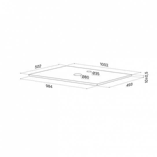 Столешница 100 Iddis Optima Home OPH10W0i89