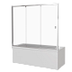 Шторка на ванну 140см Good Door Screen WTW-140-C-CH ПД00101