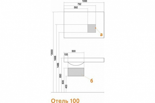 Зеркало Акватон Отель 1000 1A107402OT010