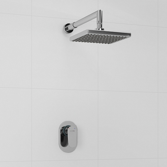 Встраиваемый комплект для душа с верхней душевой насадкой WasserKRAFT A12028